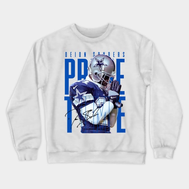 Deion Sanders Aesthetic Tribute 〶 Crewneck Sweatshirt by Terahertz'Cloth